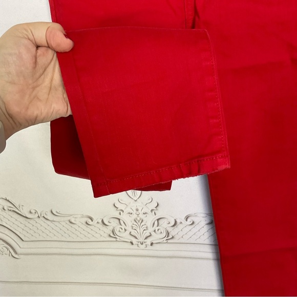 Sandrine Rose FREE PEOPLE Skinny Jeans Blood Red Cotton & Elastane Denim Sz 26 - Picture 4 of 8